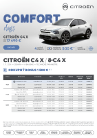 Citroen C4X e-C4X - cennik a technicke udaje 11-2024